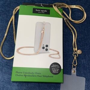 Kate Spade Gold Phone Chain Accessory